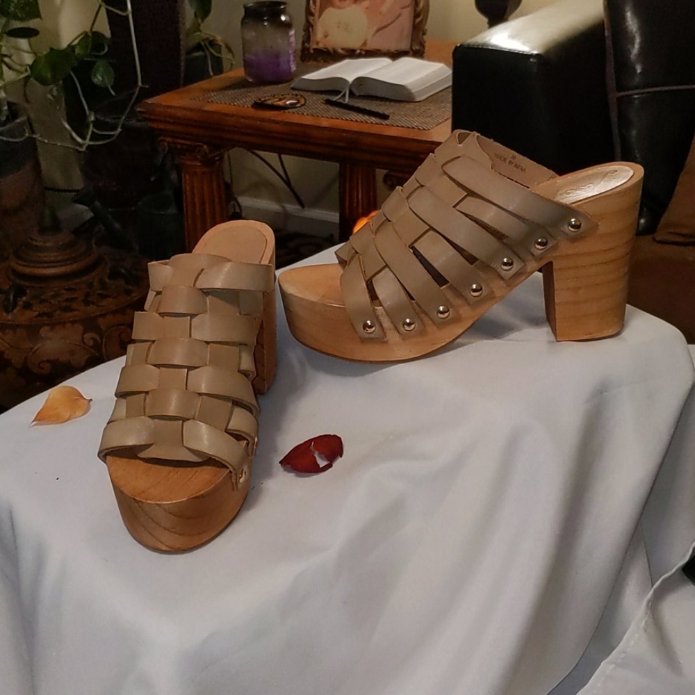 Free people wooden platform samdal